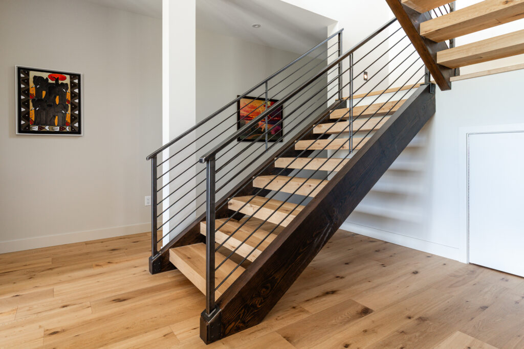 Lower floor entry and staircase at Merlot Peak