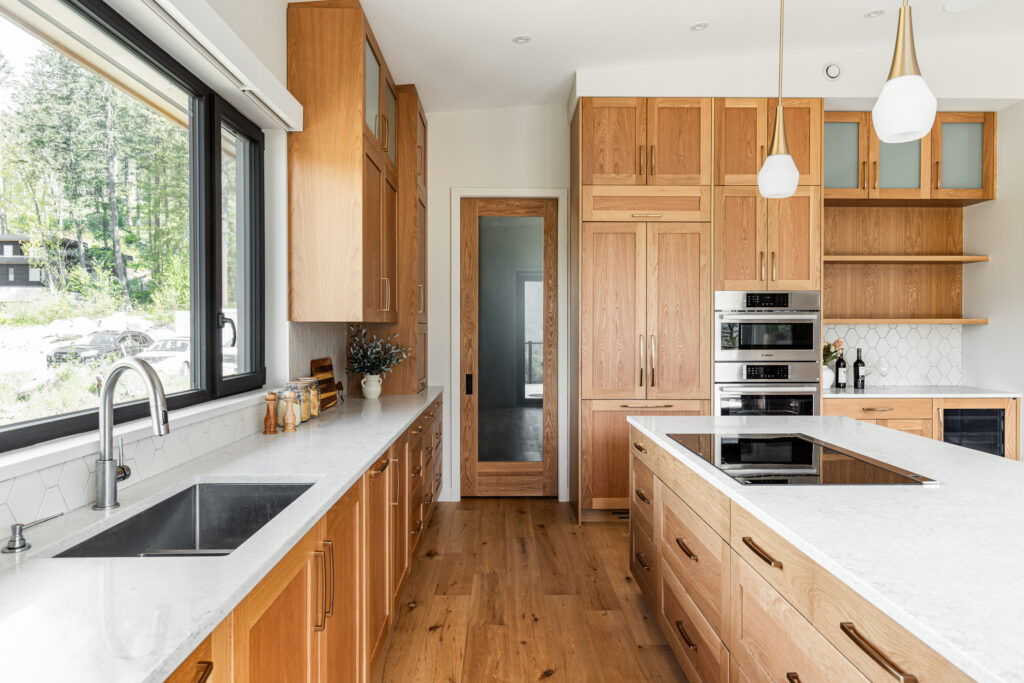 Custom millwork cabinetry in kitchen at Merlot Peak