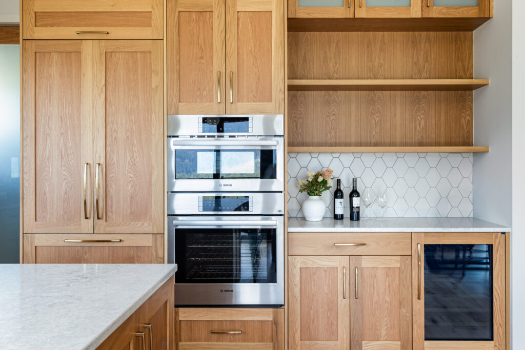 Built-in appliances and storage at Merlot Peak kitchen