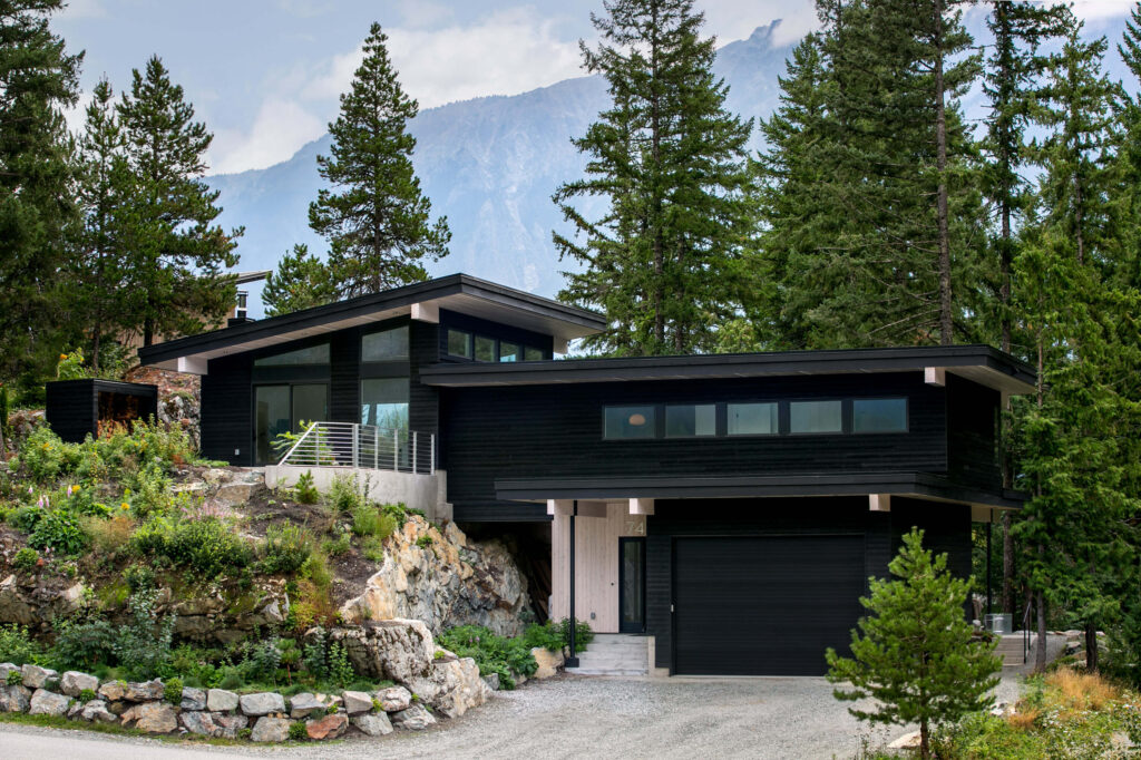 Front elevation of the home with modern architecture