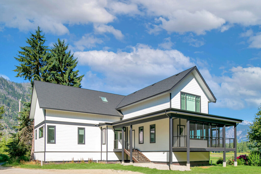 Front exterior of Pemberton Meadows modern build